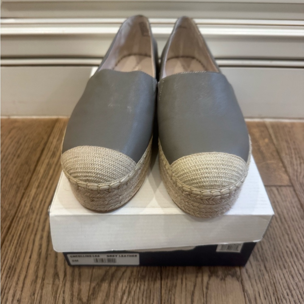 Nordstrom Grey Leather Espadrilles